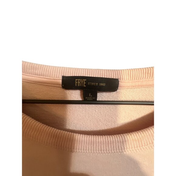 Frye 1863 Womens Light Pink Crewneck Sweatshirt Size L - Casual Long Sleeve Pull - Picture 3 of 4